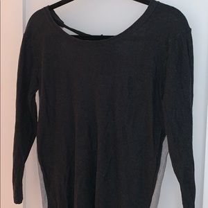 Dark and light grey long sleeve sweater